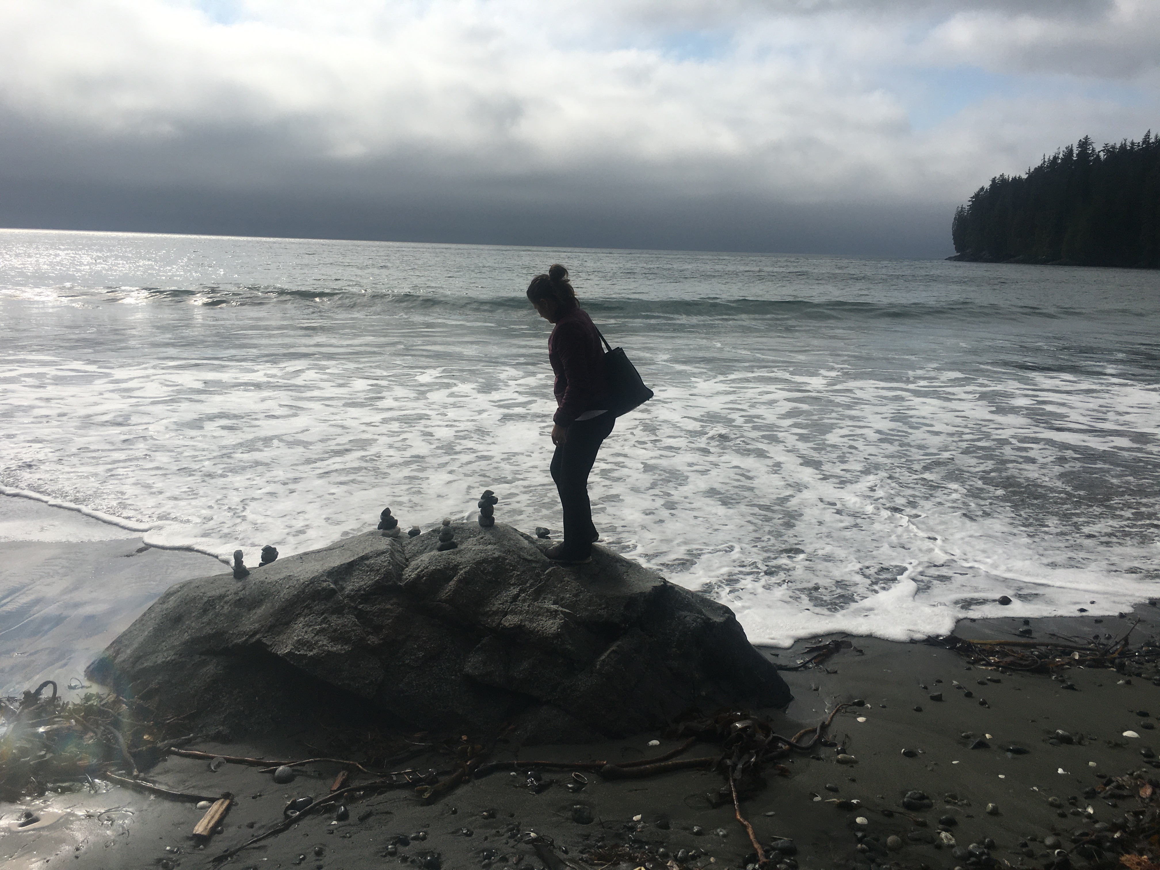 Ocean picture with silhouette